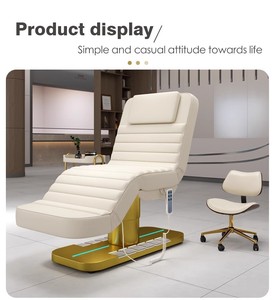 Nouveau Lit de Beauté Électrique 2025 à Succès avec Base Dorée et Pédale – Mobilier de Salon de Beauté - Product Image 5