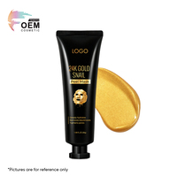 Masque facial peel-off à l'or et à la bave d'escargot OEM ODM, hydratant, éclaircissant, rajeunissant, anti-âge, soin de la peau