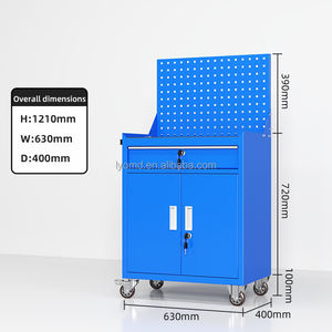 Carrello Portautensili OUMEIDA con 2 Cassetti Sistema di Chiusura Robusto Mobile Multifunzionale Capacità 200kg - Product Image 2