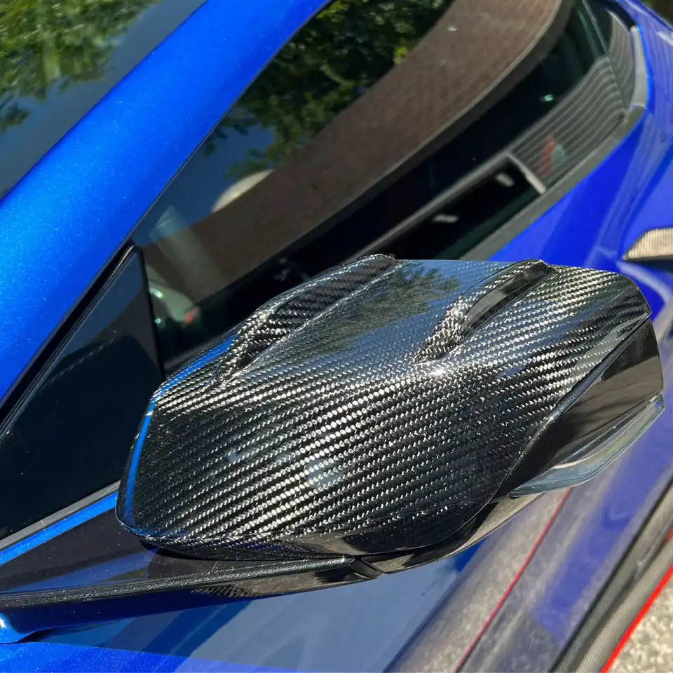 C6 C7 C8 Dry Carbon Fiber Wide Angle Side Mirrors Cover For Chevrolet Corvette