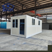 Maison préfabriquée modulaire pliable, maison conteneur pliable pour hébergement temporaire et bureau de chantier