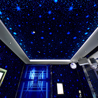 Décoration murale et de plafond de salle de danse et de bar de nuit de Guangzhou 2021, papier peint 3D brillant pour KTV