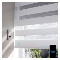 Persianas enrollables de cebra eléctricas modernas de alta calidad Día Noche Persianas de ventana motorizadas Interior Bluetooth incorporado Control remoto inteligente