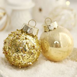 Vente flash - Ornements de Noël en plastique peints à la main de 6 cm, boules de décoration pour la maison - Product Image 5