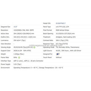 Nuevo Original G150XTN03.7 Resolución de 15 pulgadas 1024*768 Pantalla de panel LCD - Product Image 3