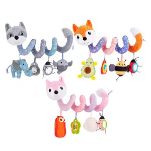 Jollybaby Macio Brinquedos Do Bebê 0-12 Meses Música Berço Stroller Pendurado Espiral Sensorial Brinquedo Educacional Bebê Chocalhos Cama Bell