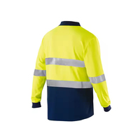 Chemise de travail de sécurité à manches longues en polyester respirant haute visibilité ANSI, personnalisable en différents styles, OEM