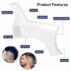 أفضل تشكيل لحية مشط مدمج للرجال لخط أعلى الفك والرقبة دليل قالب تصفيف شكل شارب - Product Image 2