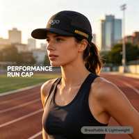 Gorra Deportiva Personalizada de 5 Paneles para Maratón con Logotipo Reflectante, Gorra de Running para Hombre, Gorra de Trail Running Personalizada