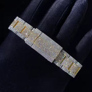 Reloj de Lujo para Hombre con Movimiento de Cuarzo, Bisel con Diamantes Moissanite, Acero Inoxidable Sólido, Analógico, de Primera Calidad - Product Image 5