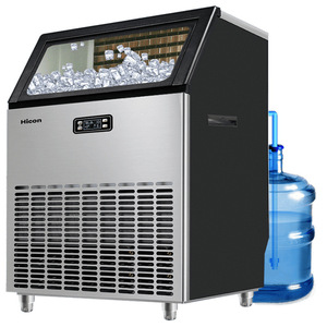 Máquina de Hielo Comercial de Gran Capacidad, 80 kg, Totalmente Automática, Cubos Cuadrados, Acero Inoxidable, Clase Energética 1 - Product Image 3