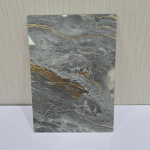 Plaque en acrylique stratifié avec incrustation d'or et d'argent, motif pierre, écologique, panneau PMMA anti-UV, résistant à la moisissure, film acrylique - Product Image 4