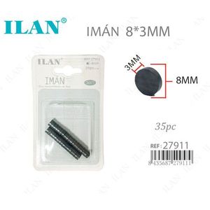 Magnete Rotondo Ilan 8x3mm 35pz Per Accessori Elettrici - Product Image 1
