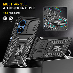 Funda Protectora para Teléfono con Cubierta Deslizante para Lente, Antigolpes, 2 en 1, con Anillo de Soporte, TPU y PC, para iPhone 13 12 14 <span class=keywords><strong>15</strong></span> 16 17 Pro Max - Product Image 5