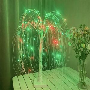 Bonsái iluminado que cambia de Color, <span class=keywords><strong>sauce</strong></span> <span class=keywords><strong>llorón</strong></span>, árbol iluminado con control remoto, alta calidad, 1,5 pies, 2 pies, 90 LED - Product Image 4