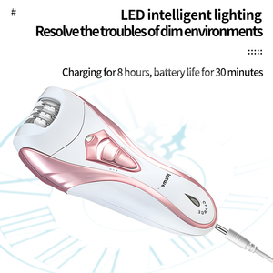 Kemei Km-3010 <span class=keywords><strong>Depiladora</strong></span> Eléctrica para Mujer 6000 RPM, Lima de Pies 3 en 1, Batería 450mAh, Carga USB, Caja de Regalo de Lujo, Venta al por Mayor - Product Image 6