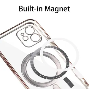 पारदर्शी हार्ड पीसी पत्रिका सुरक्षित मामले के लिए iPhone के लिए 13 प्रो मैक्स Magsafing वायरलेस चार्जर चुंबकीय फोन के मामले में iPhone 13