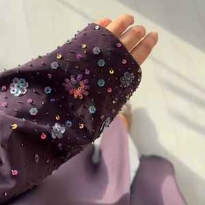 Oem/odm Set 2 pezzi traspirante islamico modesto abbigliamento musulmano abito da donna turco Casual Dubai Abaya con Hijab - Product Image 6