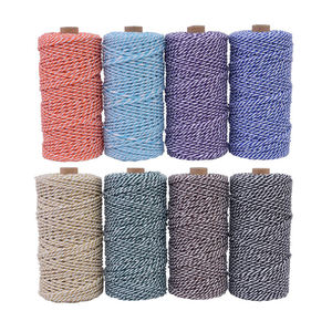 Cuerda de macramé de 3mm, hilo de algodón suave para ganchillo hecho a mano, patrón versátil, bolsas de cordón, zapatos, prendas, textiles para <span class=keywords><strong>el</strong></span> hogar, acabado recubierto - Product Image 4