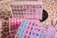 Tuiles de Mahjong Américaines Modernes, Ensemble de 160 Pièces, Gravure Double Face, Motif Léopard Vibrant, Idéal pour les Passionnés de Jeux de Table