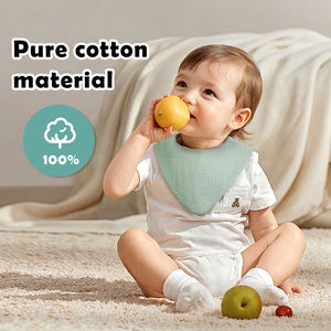 Baberos Transpirables <span class=keywords><strong>para</strong></span> Bebés con Diseño de Dibujos Animados, Baberos de Algodón Cómodos <span class=keywords><strong>para</strong></span> Alimentación con Botones Ajustables - Product Image 4