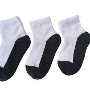 Fabrika yüksek kaliteli çocuklar okul bebek beyaz ve pamuk çorap için siyah çorap toptan - Product Image 1