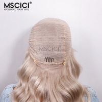 Perruque Lace Front 13x6 en Cheveux Humains Indiens Remy, Ondulations Souples Blond Cendré, Finition Lisse, Qualité Salon, 100% Cheveux Humains, 14-26 pouces