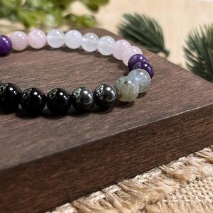 Bracelet en pierre naturelle avec perles de verre colorées pour la stabilité émotionnelle, bijoux sur mesure pour les grossistes, service de regroupement de produits - Product Image 3