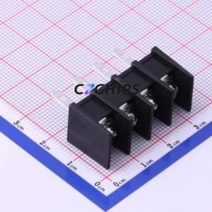 KF25H-7.62-4P Barrier Terminal Block Through hole Component (THT),P=7.62mm Connector Two Sides 7.62mm 1x4P Straight Pin - Product Image 1