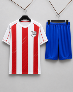 Ensemble de maillots de football personnalisés avec nom et numéro, manches courtes, respirant, séchage rapide, uniforme d'équipe de football, impression par transfert thermique - Product Image 5