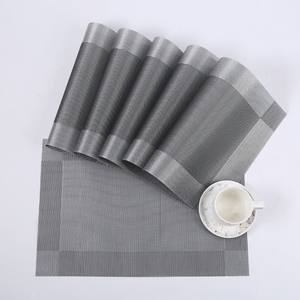 Napperon d'isolation de rectangle de <span class=keywords><strong>PVC</strong></span> tissé lavable résistant à la chaleur tapis de Table à manger de style occidental classique léger - Product Image 3