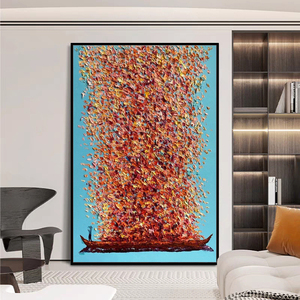 Mintura fait à la main grande toile 3D <span class=keywords><strong>couteau</strong></span> fleur <span class=keywords><strong>peinture</strong></span> à l'<span class=keywords><strong>huile</strong></span> personnalisé moderne décor à la maison mur Art en gros retour charge terne - Product Image 3