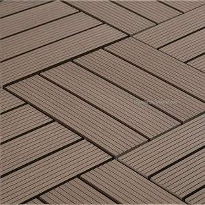 Dalles de terrasse emboîtables au design contemporain, finition grain de <span class=keywords><strong>bois</strong></span>, antidérapantes, imperméables, pour revêtements de sol de balcon extérieur - Product Image 6