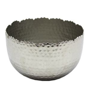 Vente en gros, en vrac, couleur argent, bol rond ouvert en aluminium nickelé, saladier fait à la main personnalisé - Product Image 5