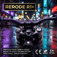 Pour moto tout-terrain électrique, cadre en alliage d'aluminium, double suspension, amortisseur réglable haute/basse vitesse, compression 200 mm, avant 85 mm