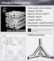 Personnalisé 2020 3030 4040 4545 5050 6060 8080 9090 100100 120120 Série Industrielle T Fente En Aluminium Extrusion Profil Accessoires