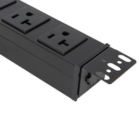 Multiprise en alliage d'aluminium 20A 125V 2500W NEMA 5-15P à 8 prises, montage horizontal, pour rack de serveur de centre de données PDU - Vente chaude