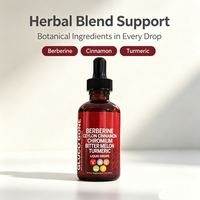 Stock USA - Livraison Directe - Gouttes Liquides de Complexe de Berbérine 60ml - Extrait Herbal pour la Gestion du Poids