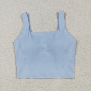 Expédition directe depuis les États-Unis – Veste de yoga tendance RTS GT1054 pour femme, collection été 2026, bleu ciel, qualité supérieure, pour le sport et la gym, faible MOQ - Product Image 4