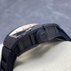 LuxurySkeleton Automatic Mechanical <b>Watch</b> Carbon Fiber <b>Case</b> Sapphire Crystal Rubber Strap 055 Men's Tourbillon Rectangle Dial - Product Image 5