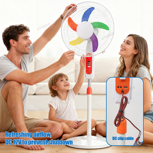 Ventilateur électrique DC ETENDA ETD-408D 16 pouces, pales colorées, 12V basse consommation pour la maison et les <span class=keywords><strong>applications</strong></span> solaires - Product Image 3