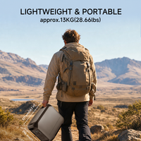 Station d'alimentation portable LiFePO4 1800W 1024Wh, kits de panneaux solaires 600W, système d'énergie solaire rechargeable, alimentation de secours pour les appareils de camping
