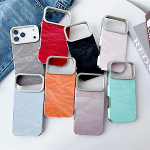 เคสหนังเคลือบทองคำปี 2026 สำหรับ iPhone 17 16 Pro Max เคสผ้าเนื้อแมทลายหินอ่อนสำหรับ iPhone 13 14 15 16 17 - Product Image 1
