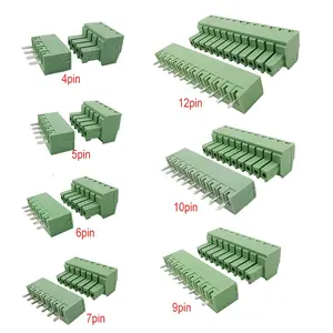 3.81mm/0.1" Pitch PCB Screw Connector 2P 3P 4P 5P 6P 7P 8P 9P 10P 12P 16Pin 150V 6A for 26-18AWG Cable Terminal Block