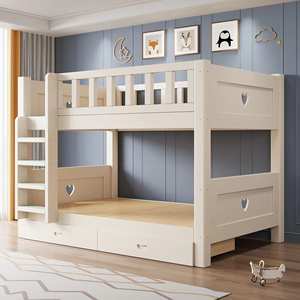 Modern White Storage Slide Safety Fence Sleeping Wooden Toddler <strong>Bed</strong> Kids Bunk <strong>Beds</strong> for Teenagers - Product Image 6