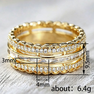 Anello Nuziale Vintage in Pizzo Ondulato per Donne, Elegante Gioiello da Dito alla Moda - Product Image 4