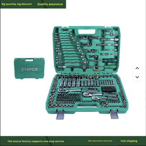 WKC 216-Piece Vertical Row Carbon Steel Combination Hand Operated Car Repair <b>Tool</b> Set 1 Year Warranty 10-60mm Drive Sockets WKC- - Product Image 6