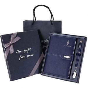 Set de Regalo de Papelería de Lujo Personalizable 2024, Cuaderno de Regalo Promocional para Empresas, Libreta de Cuero Rojo A5 con Bolígrafo - Product Image 3