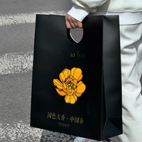Sac en papier personnalisé de haute couture, nouveau style, avec poignée ronde, pour cadeau de café à emporter, avec impression de logo.