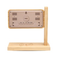 Jam meja & jam meja pengisian daya nirkabel Digital cerdas untuk anak-anak dengan Logo kustom higrometer termometer